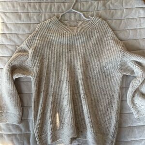H&M Cream Knit Crew Neck Sweater